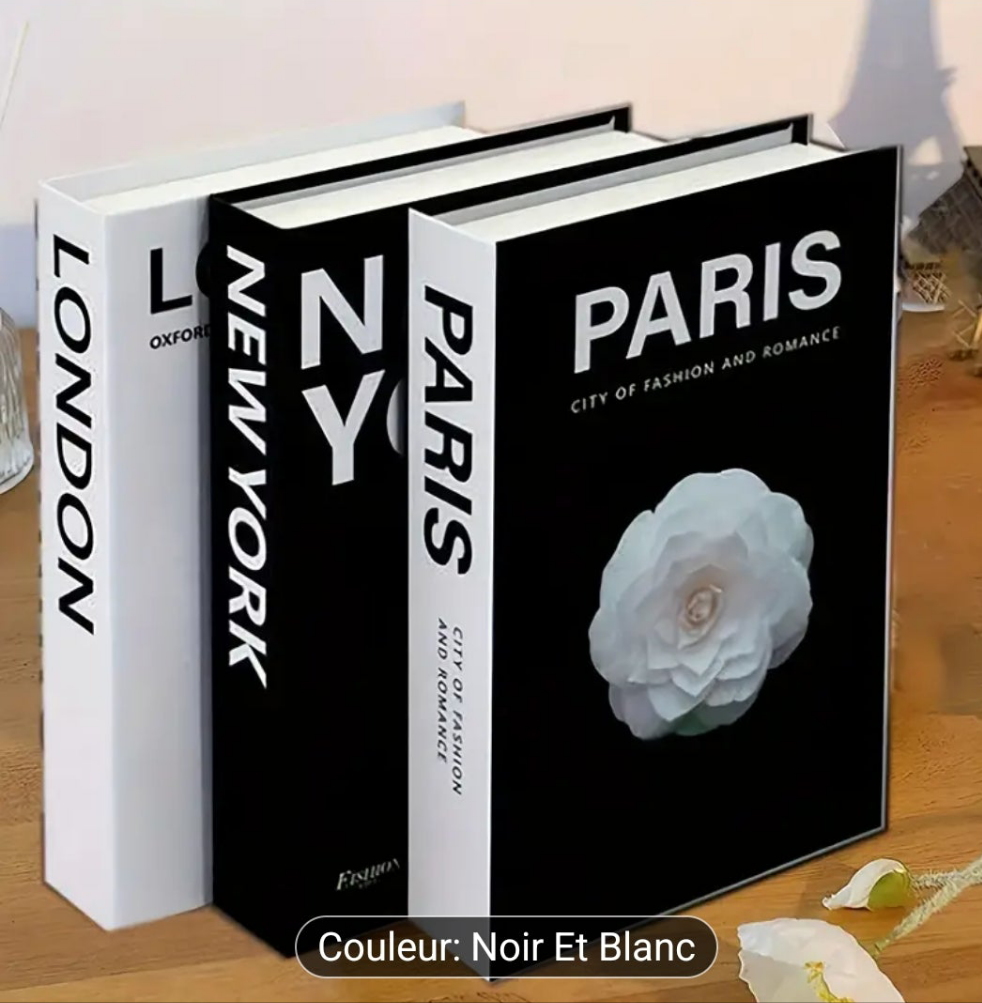 Faux livres décoratifs luxueux pour salon , chambre , bureau et autres...livres de style classique en papier . démontable....