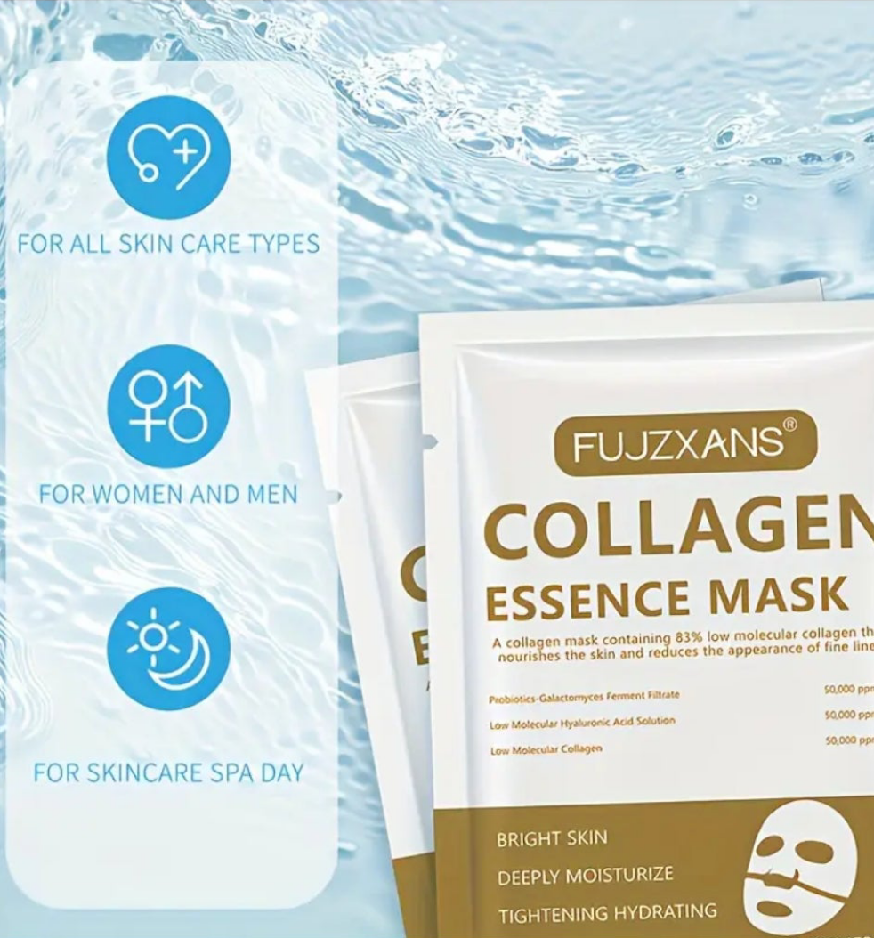 Masque éclat et luminosité , à base de collagène , hydrate , nourrit , tonifie et raffermit la peau