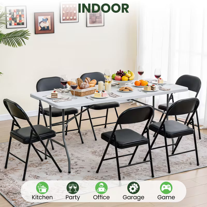 Tables pliantes blanches 180x70x73 cm – Lot de 10