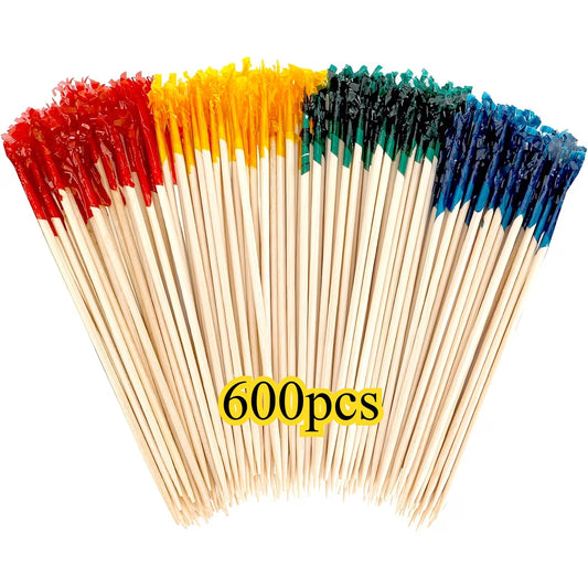 Cure-dents en bambou décoratifs – 10,16 cm