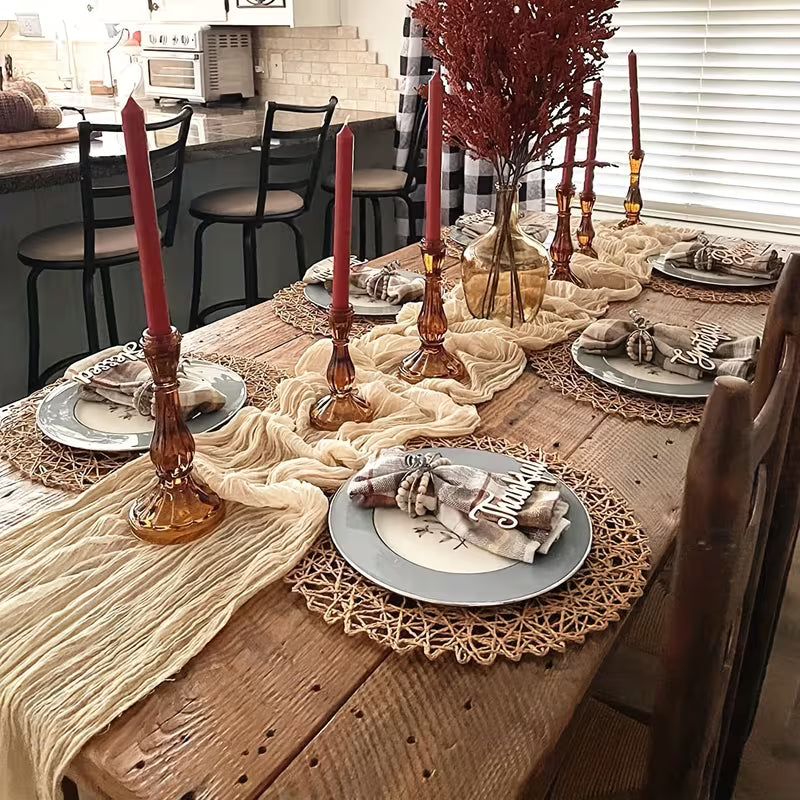 Chemin de table élégant et romantique – Nappe florale