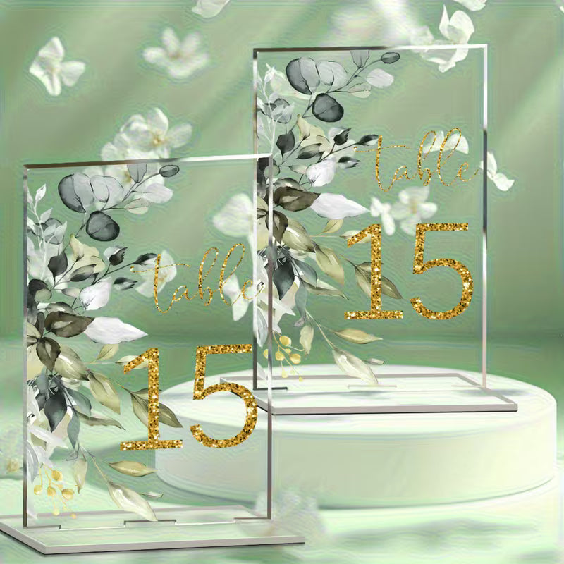 Lot de 20 numéros de table en acrylique – 1 à 20