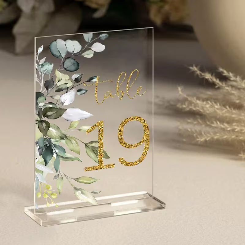 Lot de 20 numéros de table en acrylique – 1 à 20