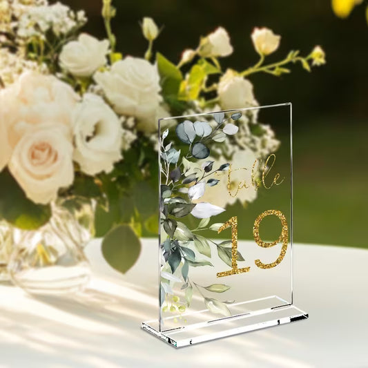 Lot de 20 numéros de table en acrylique – 1 à 20