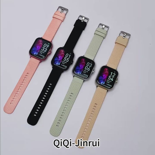 Montre intelligente à écran tactile complet de 1,83 pouce avec appel sans fil, message de texte, plusieurs modes sportifs, lecteur de musique, contrôle de la caméra à distance et suivi GPS